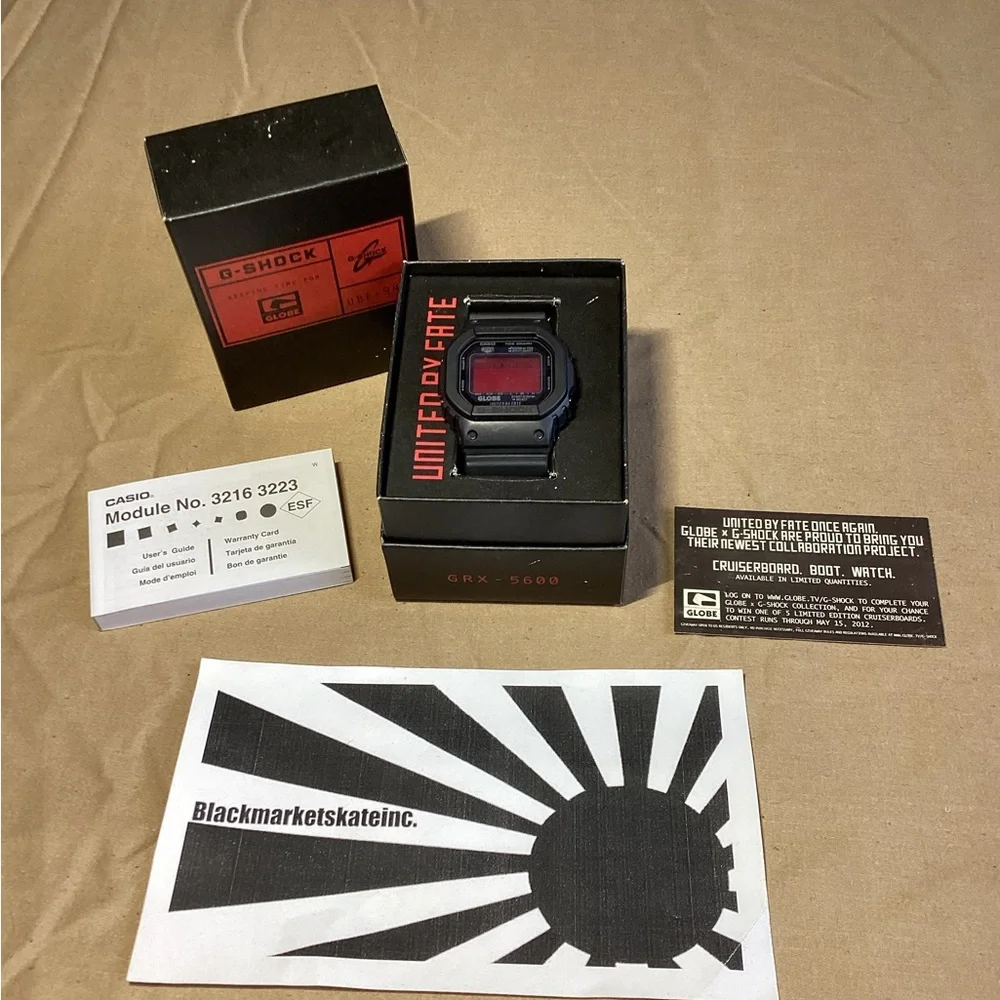 Casio G-Shock x GLOBE Limited Edition Watch 2011 GRX-5600GE-1CR 3223